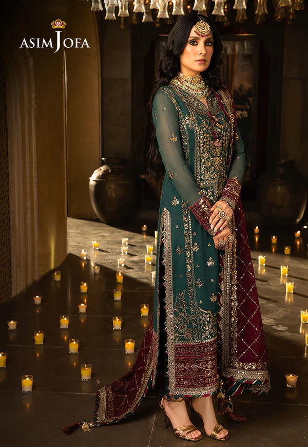 Asim Jofa Seagreen Formal Collection Chiffon
