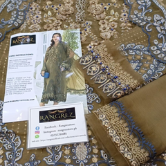 Maria B Luxury Chiffon Embroidery 3 Piece Unstitched