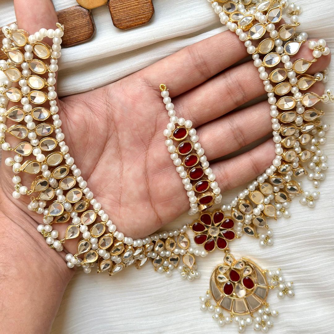 Gold Plated Hand Made Farshi Kundan Mathapati