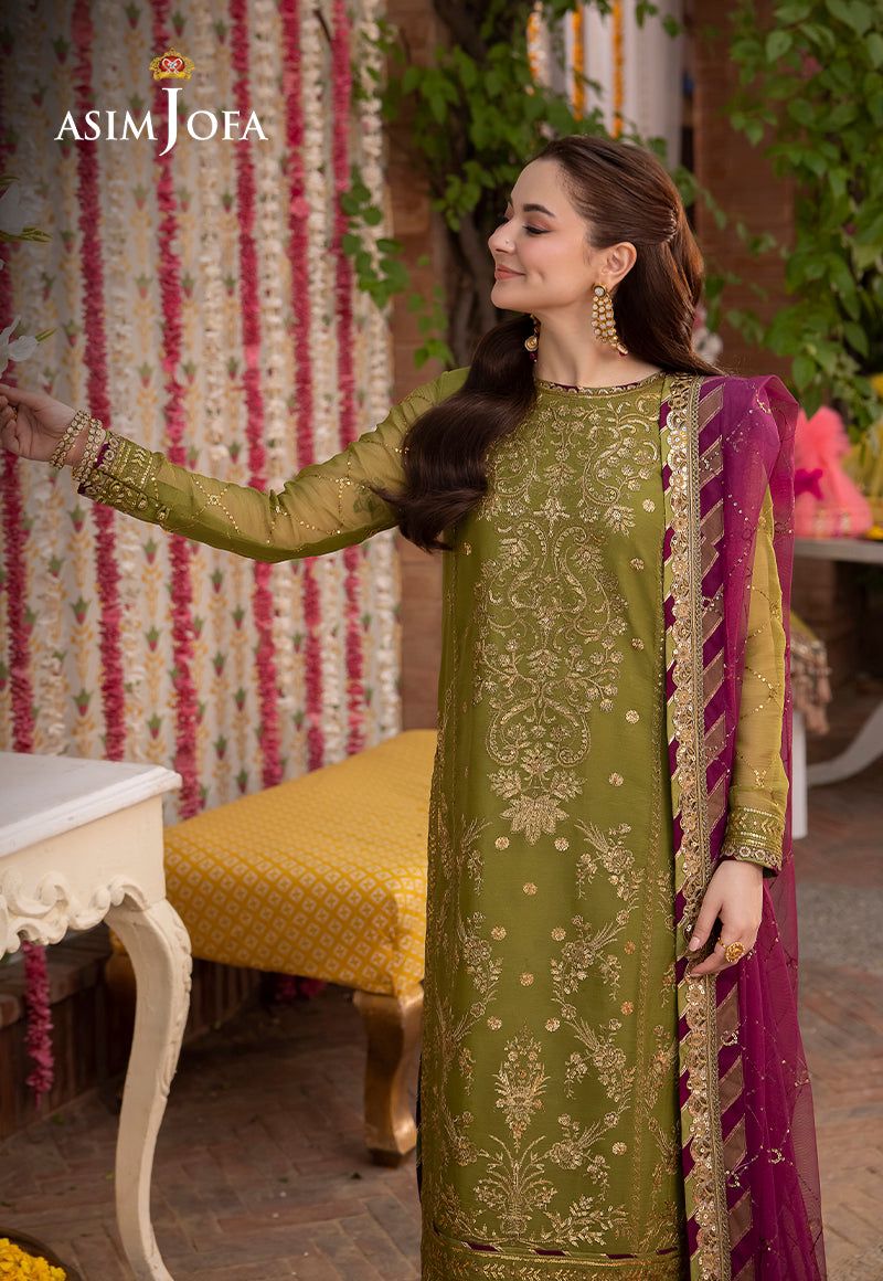 Asim Jofa Luxury Chiffon Embroidered 3 Piece Unstitched