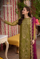 Asim Jofa Luxury Chiffon Embroidered 3 Piece Unstitched