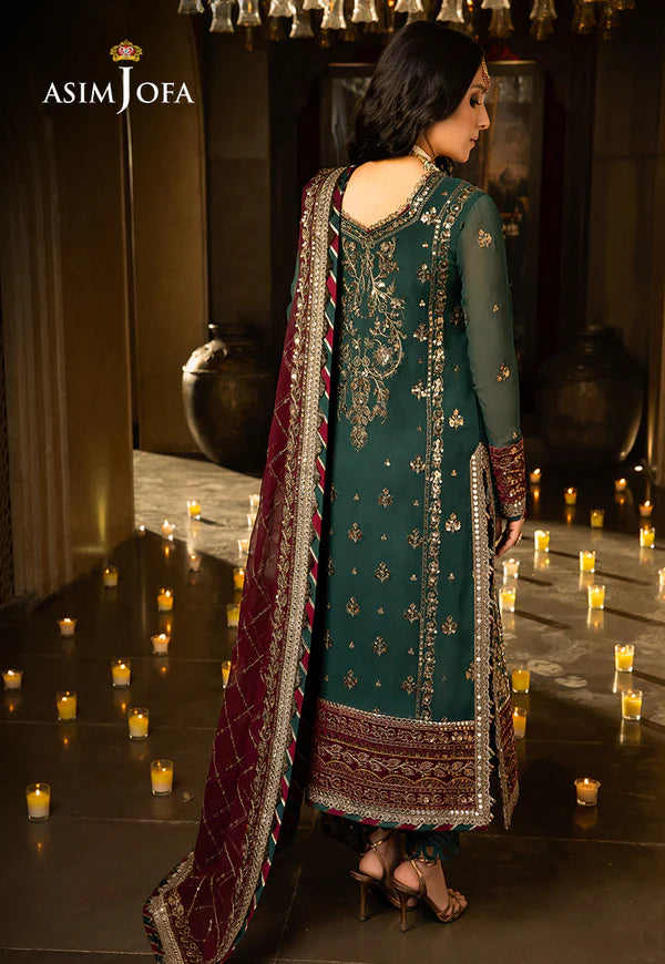 Asim Jofa Seagreen Formal Collection Chiffon